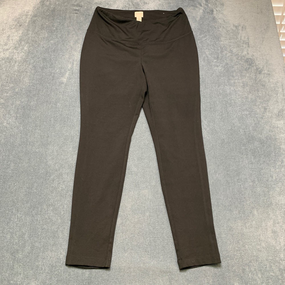 Zenergy by Chico's Leggings Women 1 Black Athletic Gym Yoga High Waisted Pull On